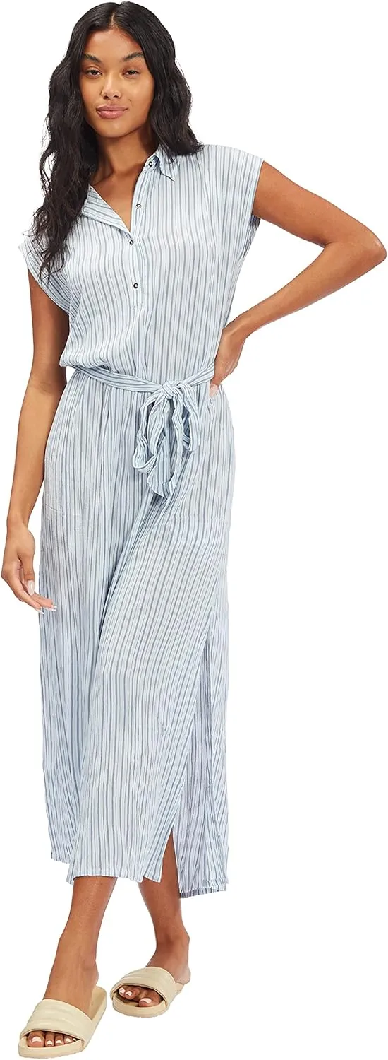 Billabong Women's Lovely Ways Button Front Midi Dress