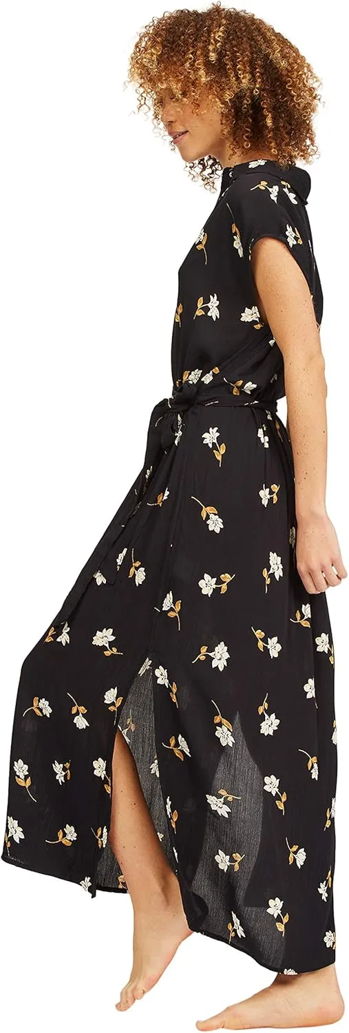 Billabong Women's Lovely Ways Button Front Midi Dress