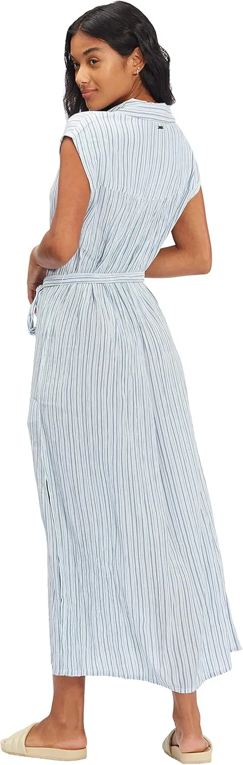 Billabong Women's Lovely Ways Button Front Midi Dress