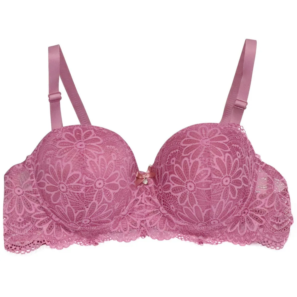 Bryony Padded Lace Underwire Push Up Bra