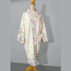 Cream Japanese style and 1920s-inspired kimono wrap