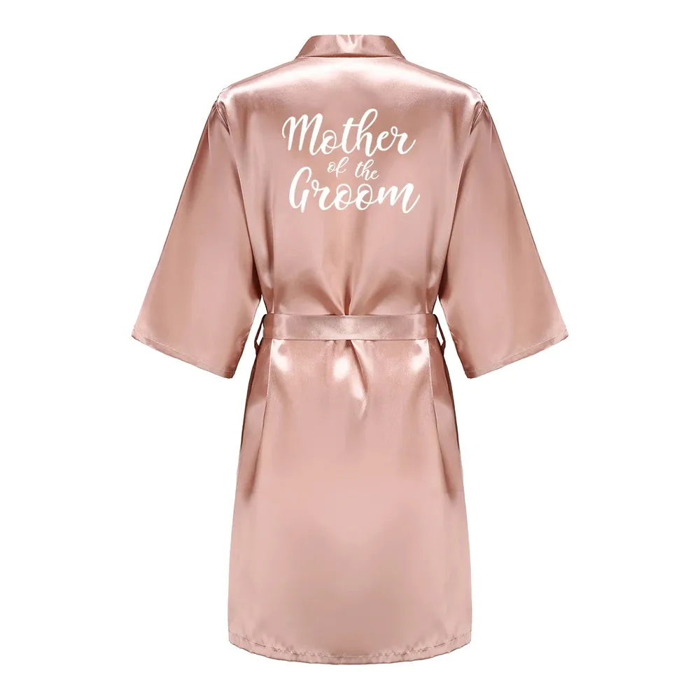 Custome Luxury Bridal Party Silk Satin Robe for Bride & Bridesmaids