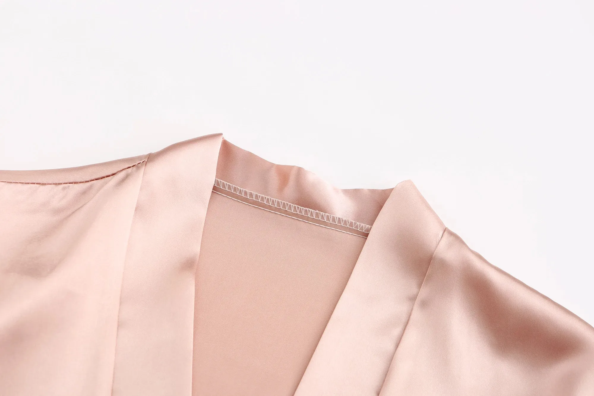 Custome Luxury Bridal Party Silk Satin Robe for Bride & Bridesmaids