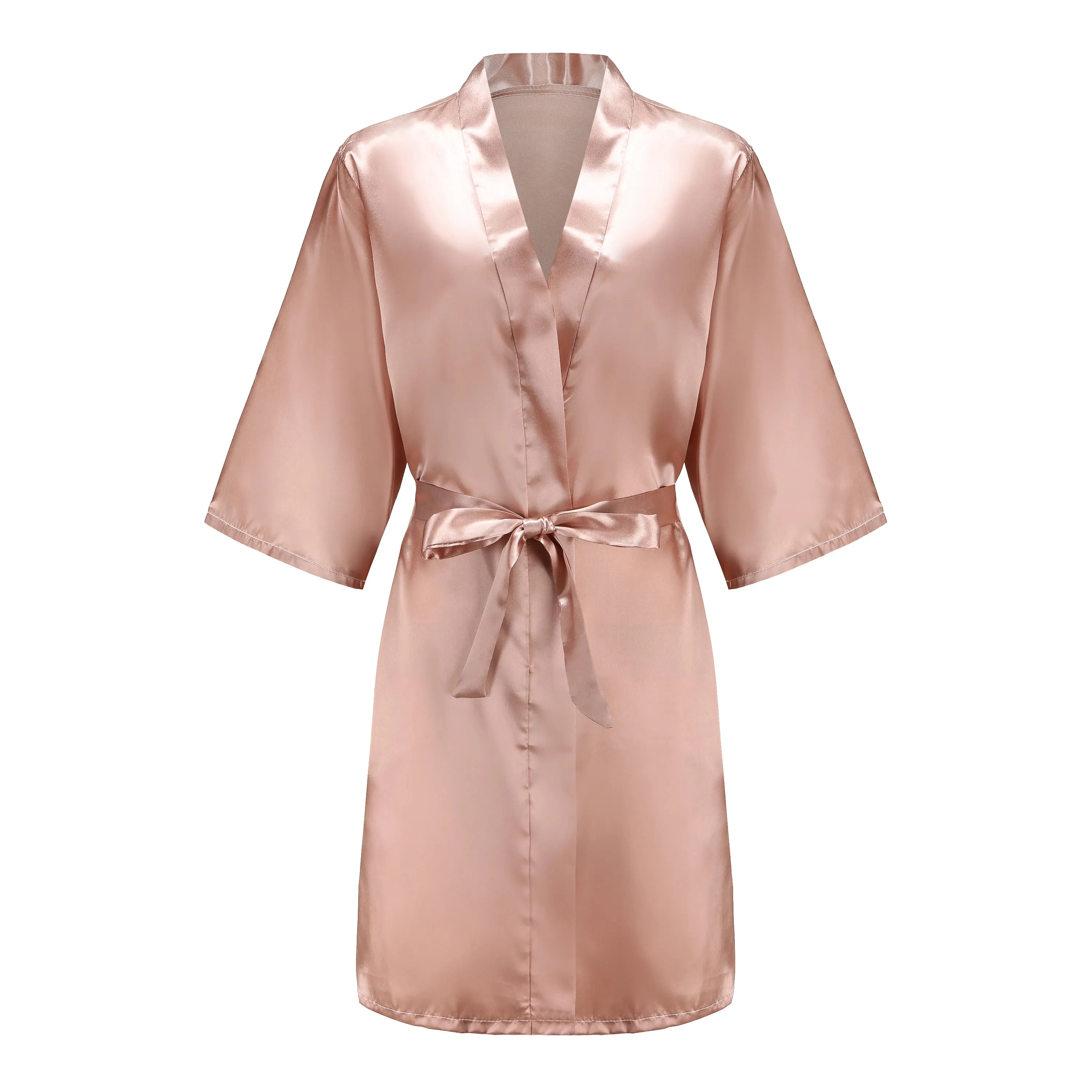 Custome Luxury Bridal Party Silk Satin Robe for Bride & Bridesmaids