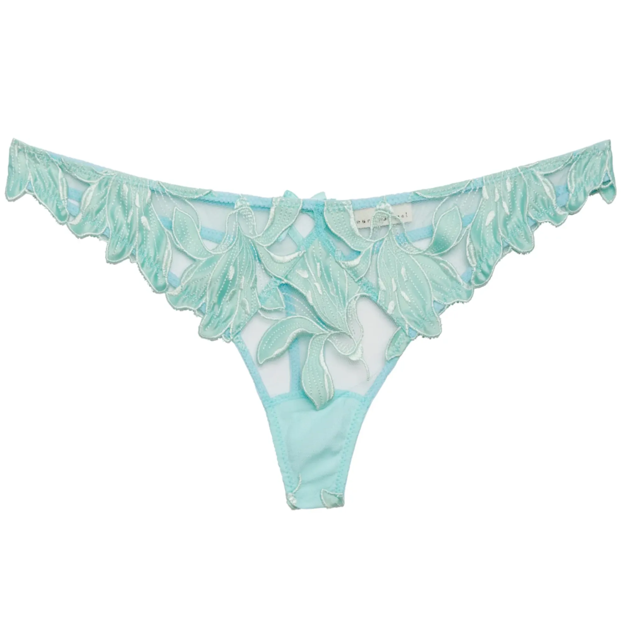 Fleur du Mal Lily Embroidery Hipster Thong