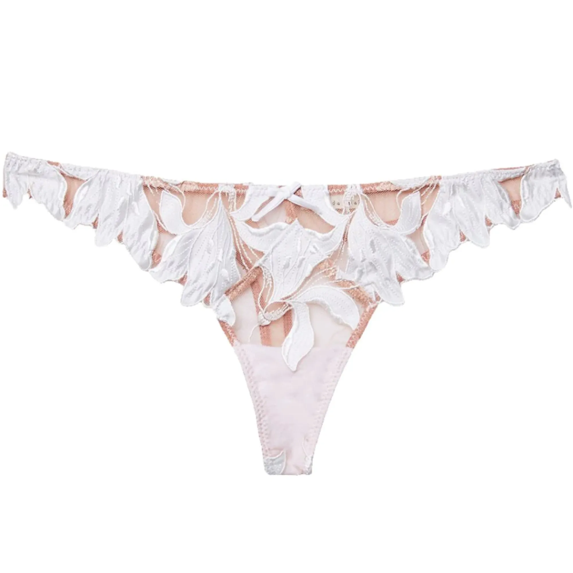 Fleur du Mal Lily Embroidery Hipster Thong