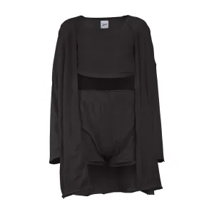 Kora Cotton 3-Piece Lounge Set - Black