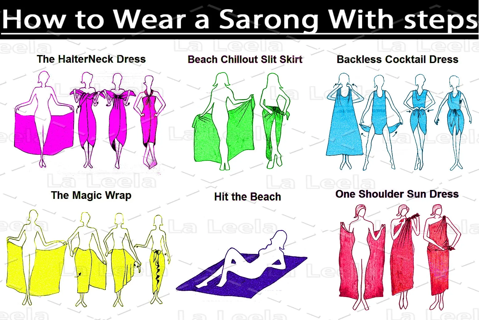 La Leela Women's Hawaiian Bikini Beach Wrap Sheer Sarong Swimming Bathing suit Beachwear Swim Dress Pareo Cover up Long 78"X42"  Green 104150