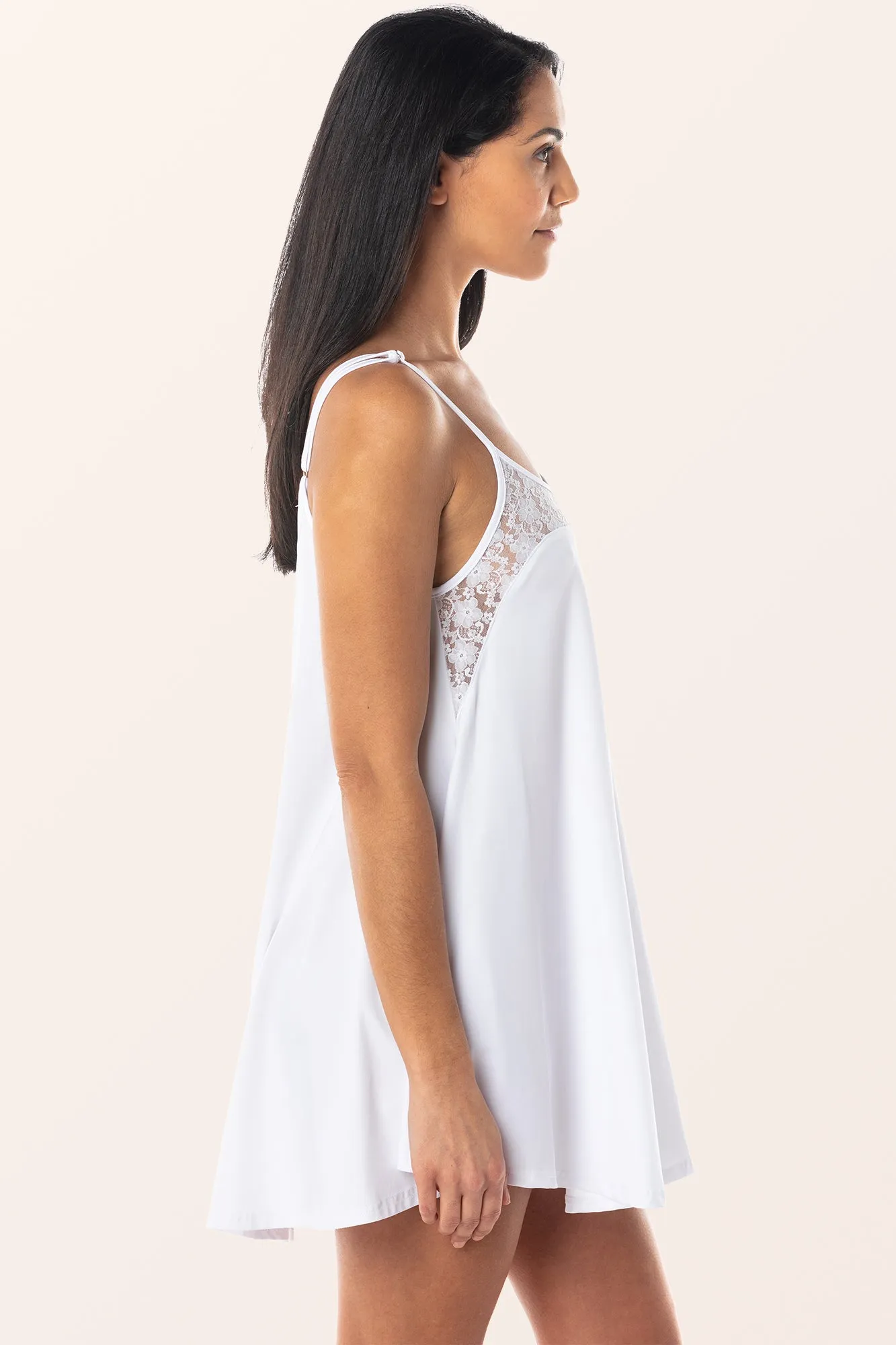 Lace Chemise Nightdress - White
