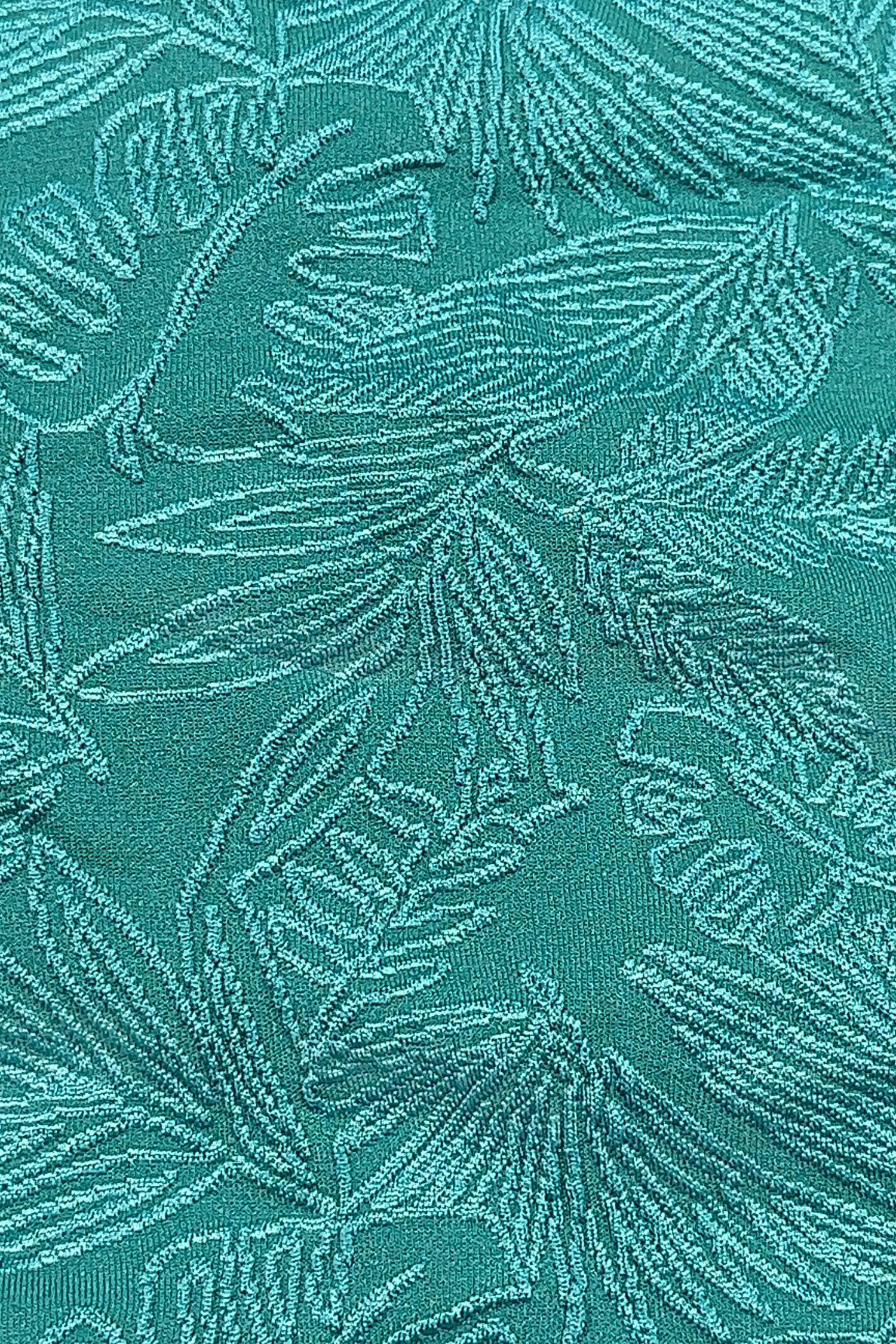 Lined Leaves Textured Cutout Lace-Up One Piece Swimsuit