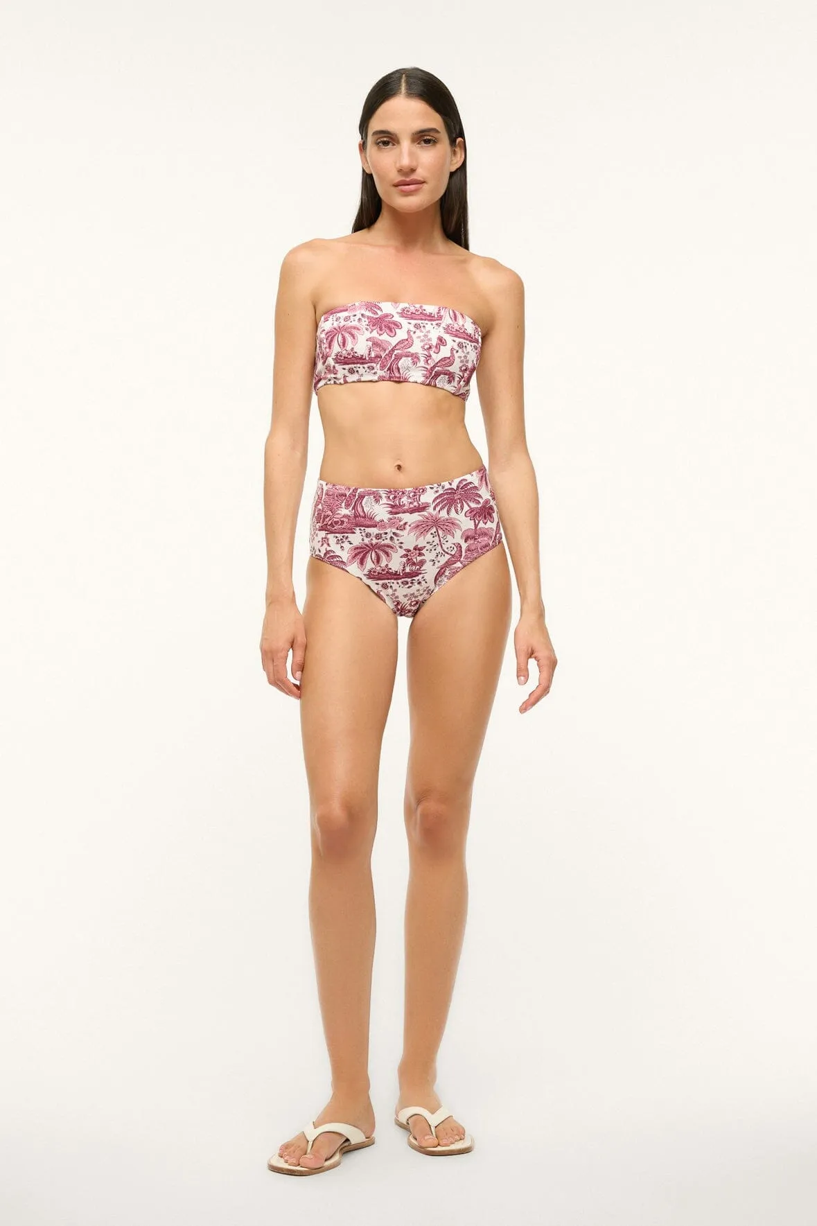 MALA BIKINI TOP | BORDEAUX TOILE