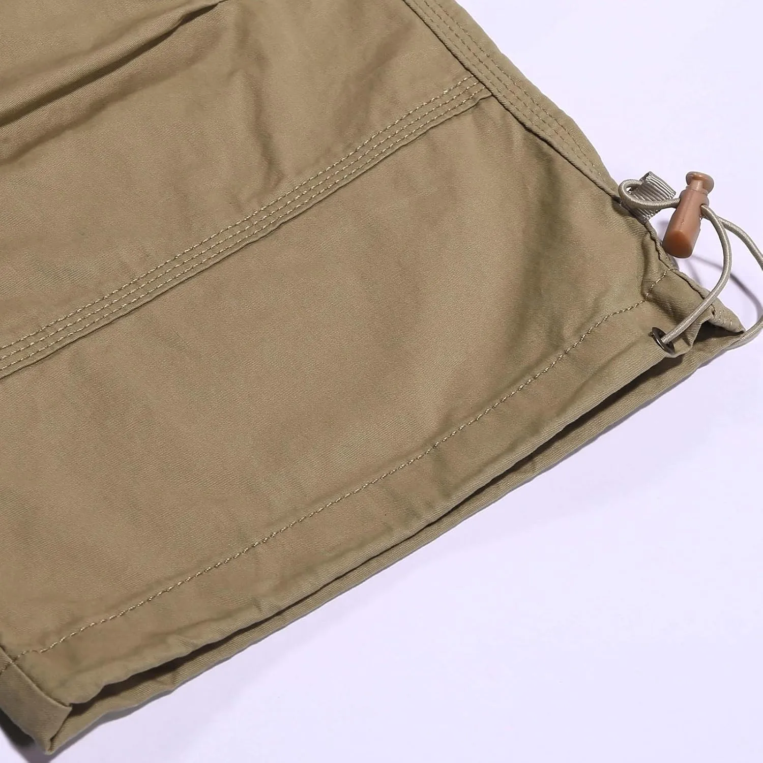 Men's Mid Rise Cotton Capri Hiking Shorts Drawstring Multi Pocket Cargo Shorts 2025 Trendy Elastic Waist Cropped Cargo Pants