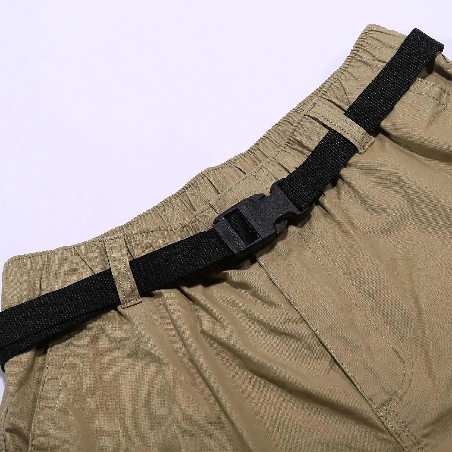 Men's Mid Rise Cotton Capri Hiking Shorts Drawstring Multi Pocket Cargo Shorts 2025 Trendy Elastic Waist Cropped Cargo Pants
