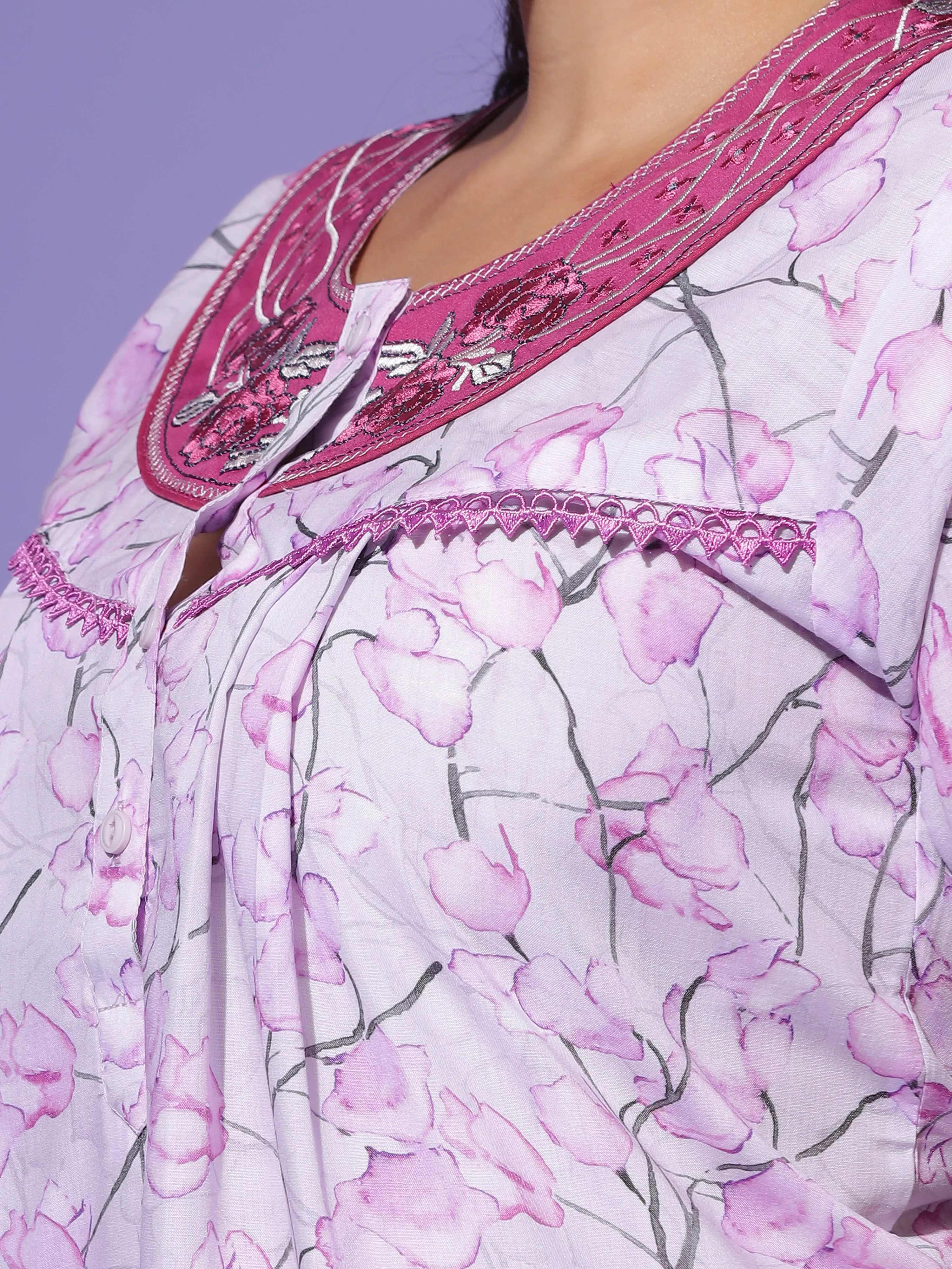 Rose Floral Nightdress: Timeless Charm & Comfort