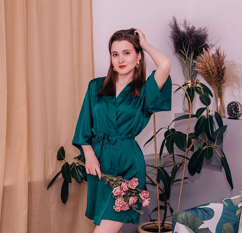 Satin Robe with Matching Nightgown