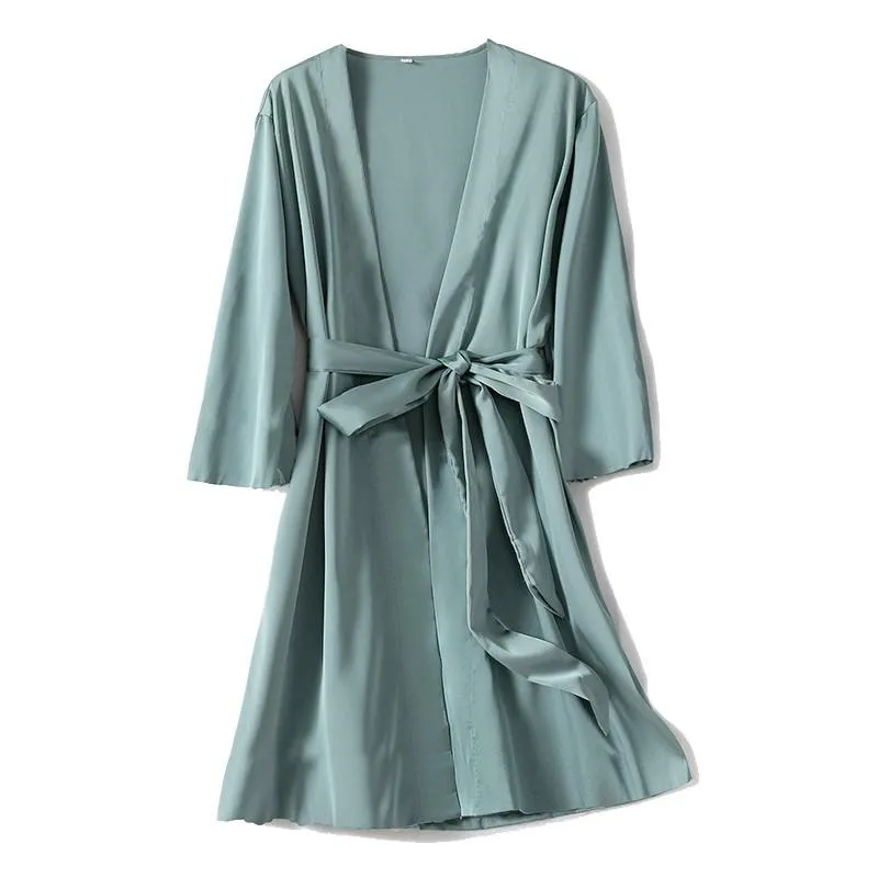 Satin Robe with Matching Nightgown