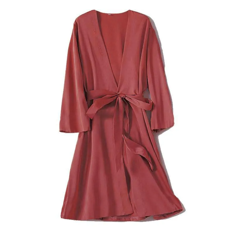 Satin Robe with Matching Nightgown