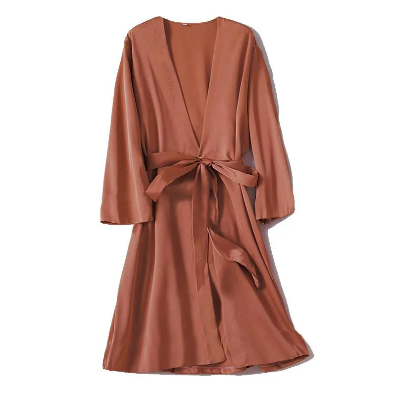 Satin Robe with Matching Nightgown