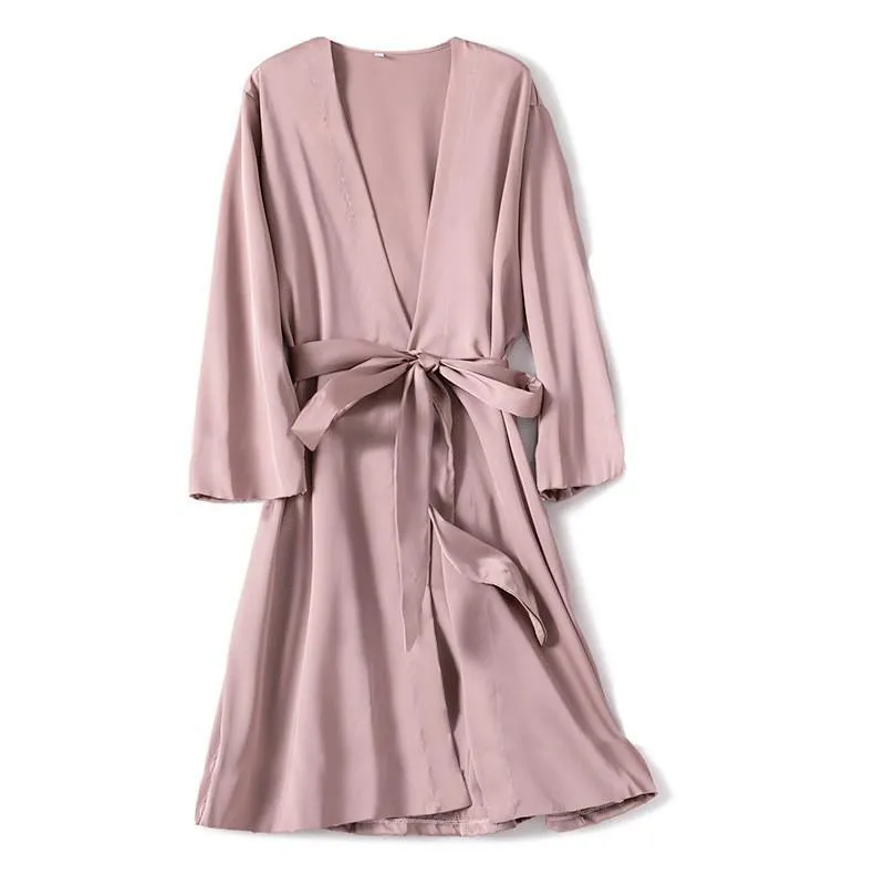 Satin Robe with Matching Nightgown