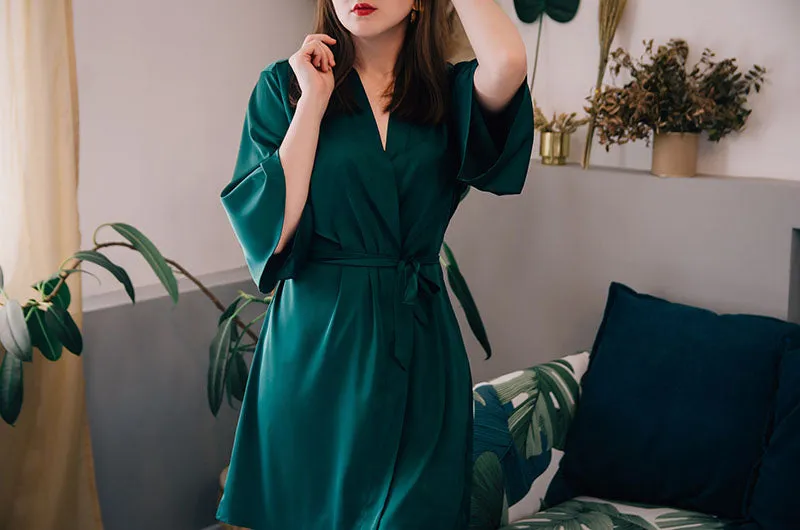 Satin Robe with Matching Nightgown