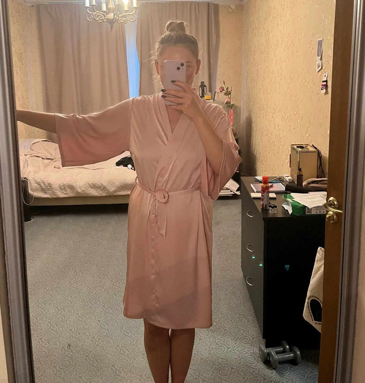 Satin Robe with Matching Nightgown