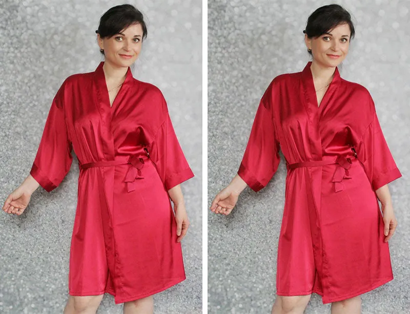 Satin Robe with Matching Nightgown