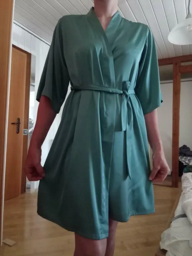Satin Robe with Matching Nightgown