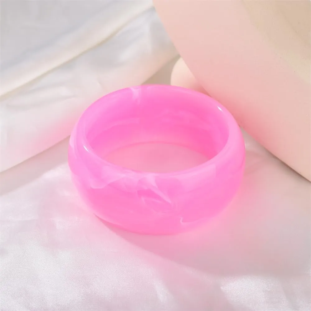 Sither Chunky Acrylic Bracelet for Women Cuff Bangle Bracelet Colorful Wide Bracelet for Halloween Christmas Gift