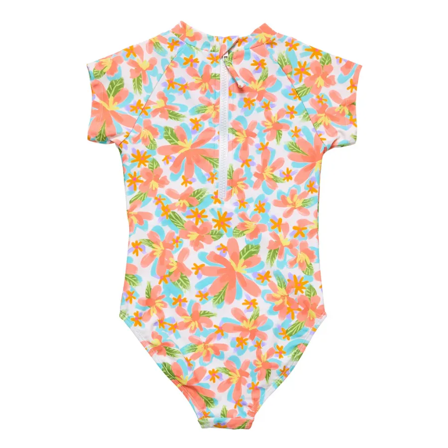 Snapper Rock Hawaiian Luau Sustainable Short Sleeve Surf Suit G60044S