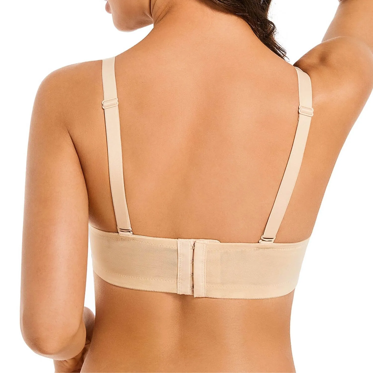 Strapless Push Up Convertible Multiway Padded Lace Coverage Bra