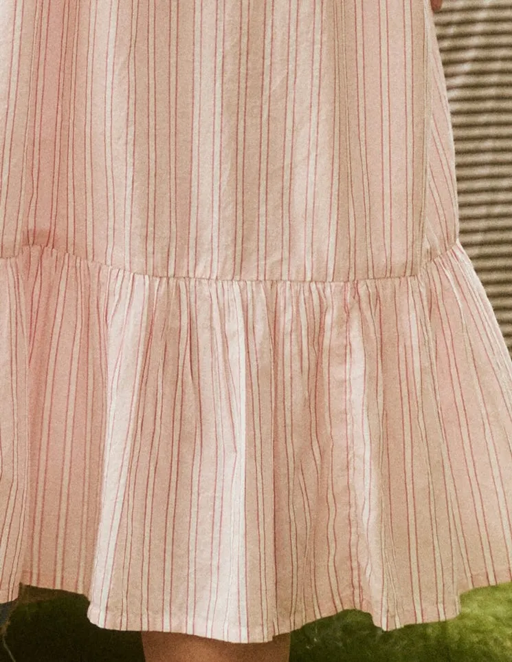 THE GREAT~ Ruffle tank nightdress Slumber Stripe