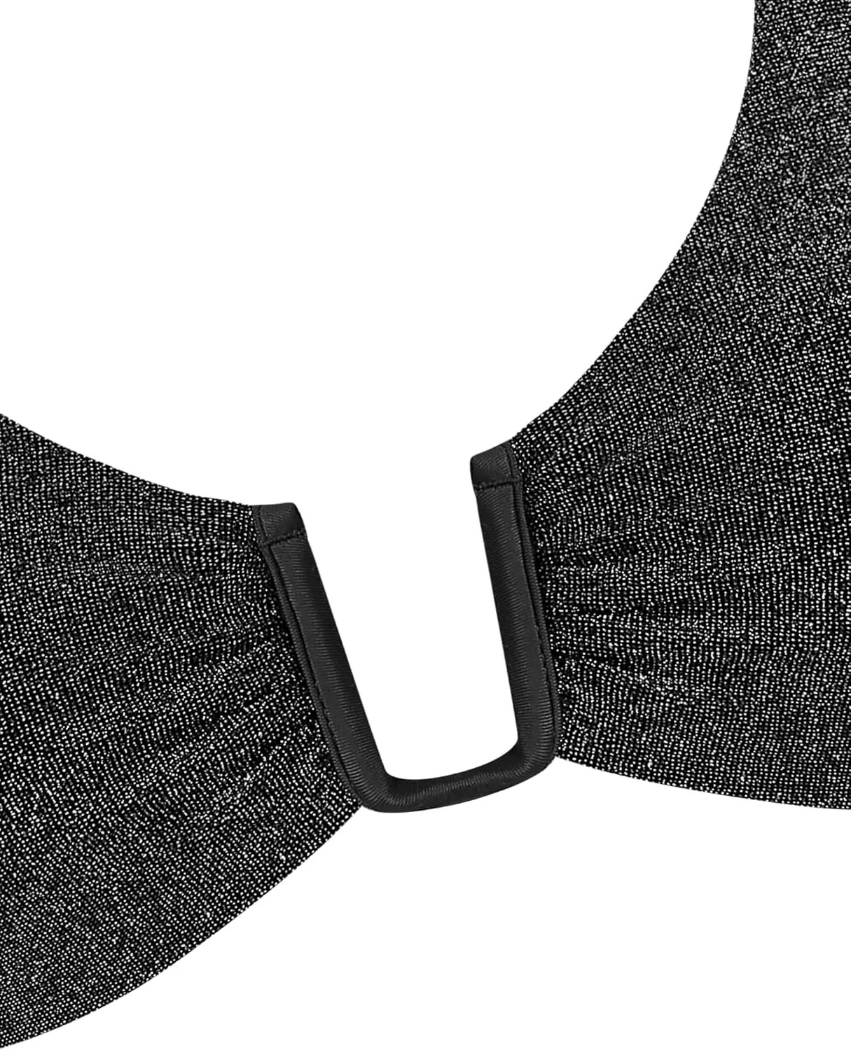 ZAFUL Women's Two Piece Swimsuit Textured U-Wired Metal Criss Cross String Bikini High Leg Bathing Suits